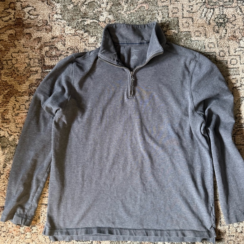 L.L. Bean Men's Quarter-Zip Pullover Sweater - Gray